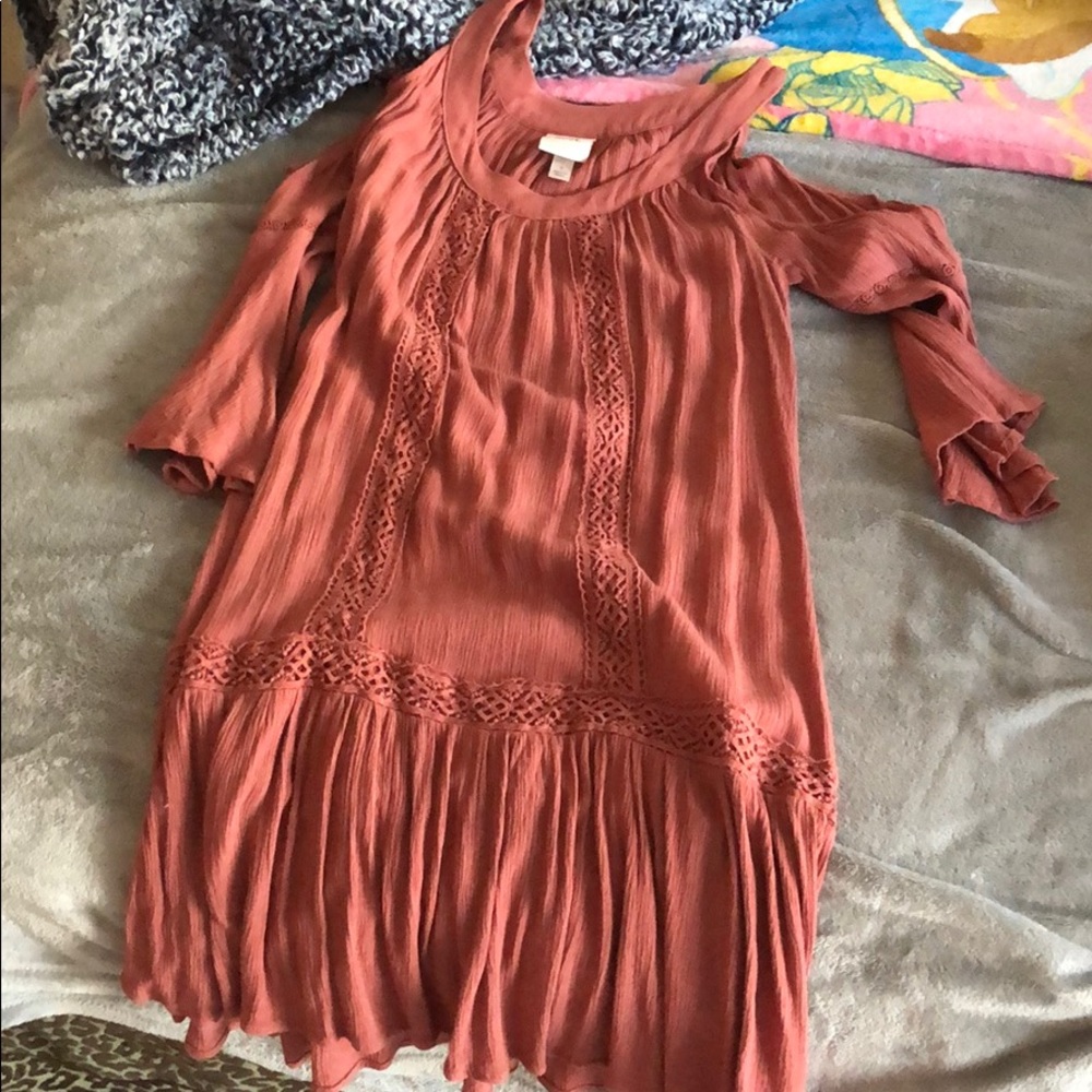 pink boho dress